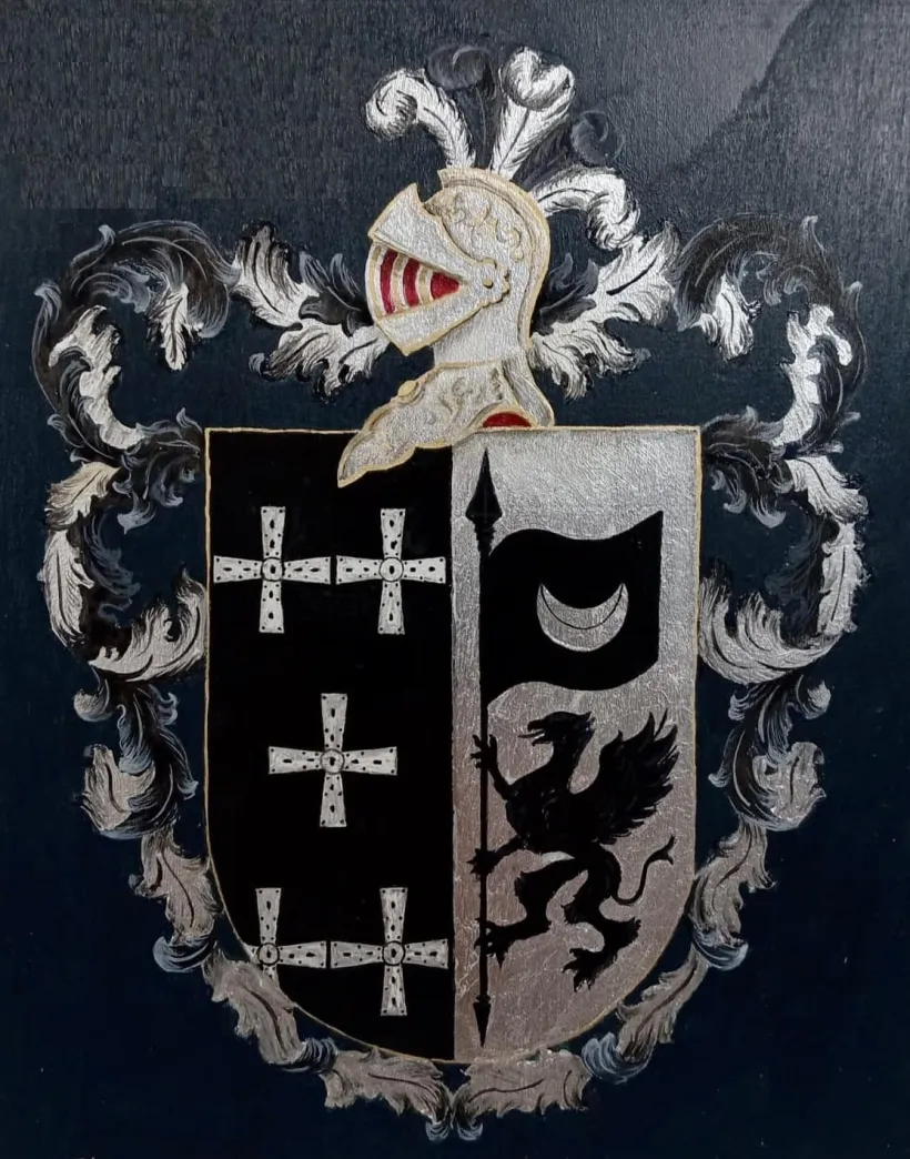 Escudo heraldico historico vinculado al estudio de linajes
