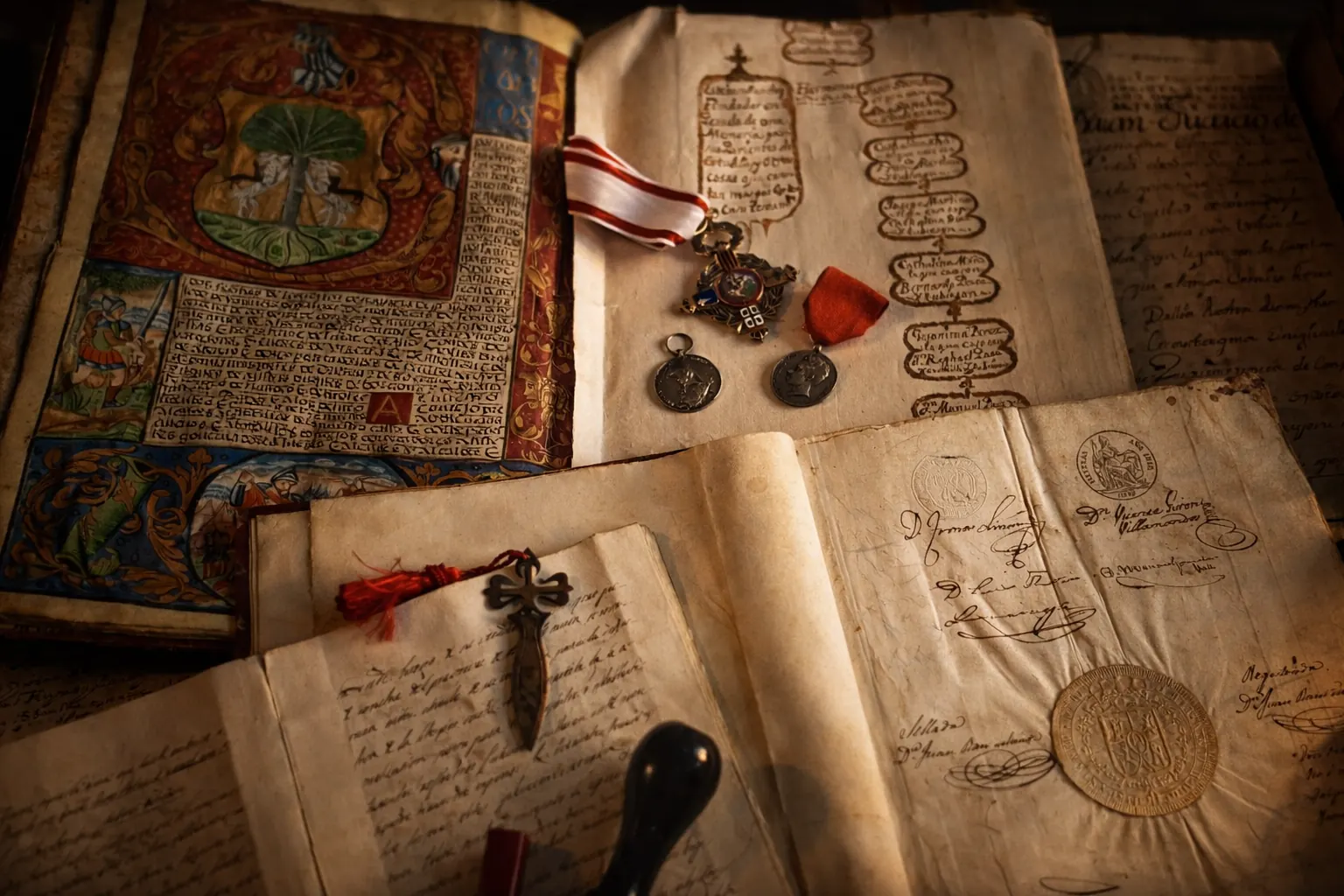 Documentos historicos y manuscritos para investigacion genealogica